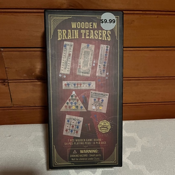 NWT - Wooden Brain Teasers - 7 Different Games - For home or travel! - Picture 3 of 6